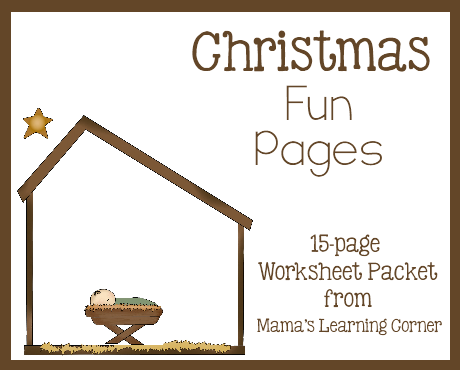 Christmas Fun Pages: 15-page worksheet set from Mama's Learning Corner