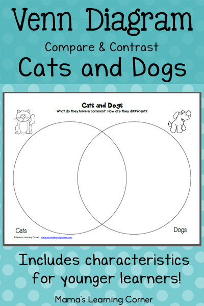 Cats and Dogs Venn Diagram Worksheet - Mamas Learning Corner