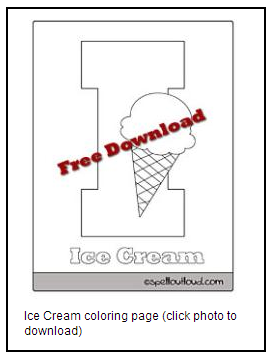 Ice Cream Printables from Spell Outloud - Mamas Learning Corner Ice Cream Printables from Spell Outloud