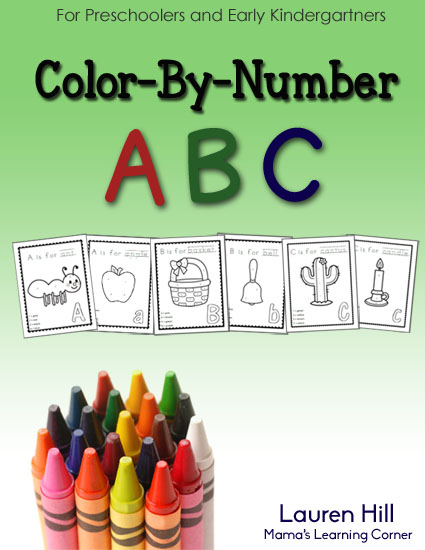 50-page Color-By-Number ABC Printables for Preschoolers and Kindergartners