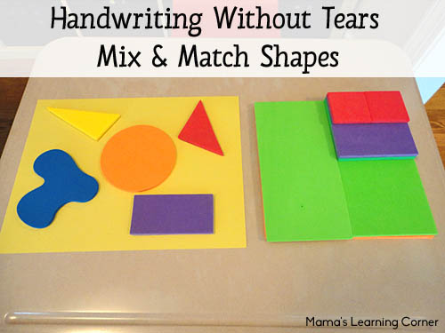 Handwriting Without Tears Mix and Match Foam Shapes - Mamas Learning Corner Handwriting Without Tears Mix and Match Foam Shapes