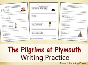 The Pilgrims at Plymouth Writing Practice for younger learners