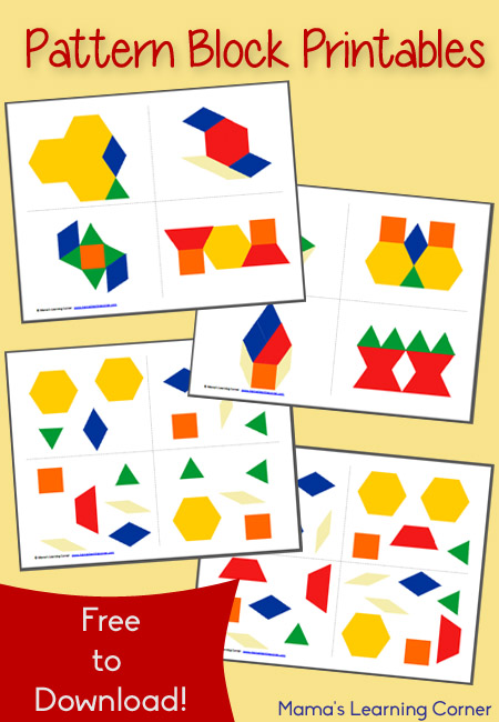 Free Pattern Block Printables - Mamas Learning Corner