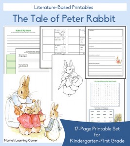 The Tale of Peter Rabbit Printable Packet for Kindergarten-First Graders