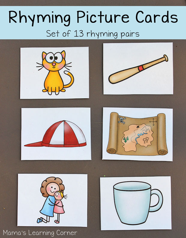 Rhyming Picture Cards Free Printable
