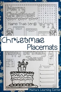 Printable Christmas Placemats