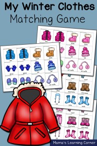 Winter Clothes Matching Game