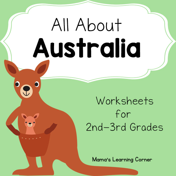 Australia Worksheets for 1st through 3rd Grades - Mamas Learning Corner