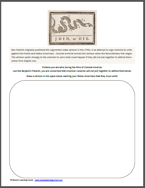Benjamin Franklin Worksheet Packet - Mamas Learning Corner