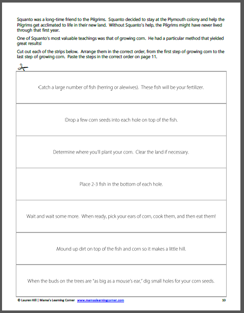 Pilgrims at Plymouth: Worksheets - Mamas Learning Corner