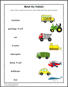 Transportation Worksheets - Mamas Learning Corner