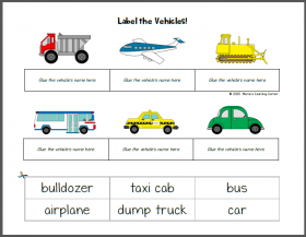 Transportation Worksheets - Mamas Learning Corner