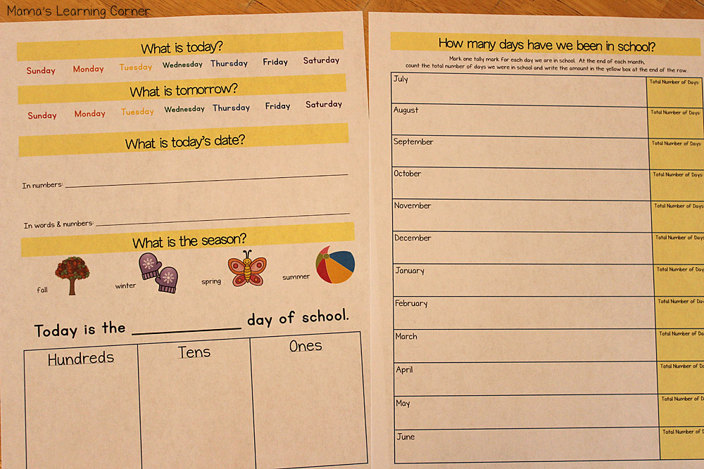 Kindergarten Calendar Notebook : Kindergarten first grade calendar notebook mamas Kindergarten Calendar Notebook : Kindergarten first grade calendar notebook mamas