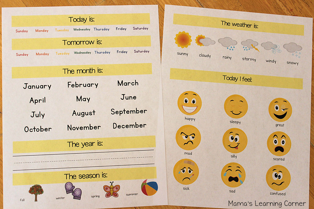 Kindergarten Learning Calendar : Preschool calendar notebook mamas learning corner Kindergarten Learning Calendar : Preschool calendar notebook mamas learning corner