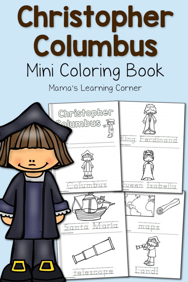 Christopher Columbus Coloring Pages  Mamas Learning Corner