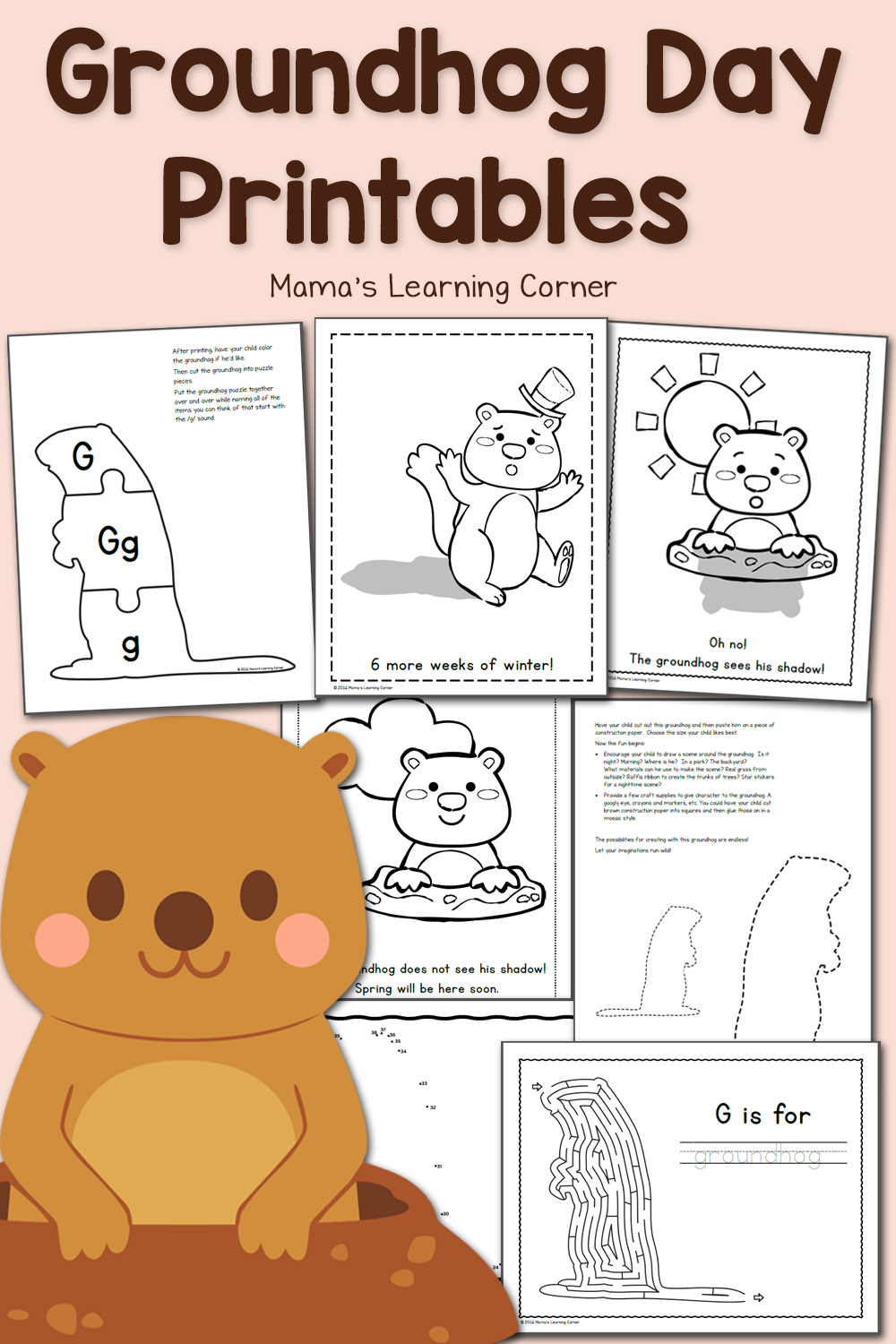 Free Groundhog Day Printables! Mamas Learning Corner