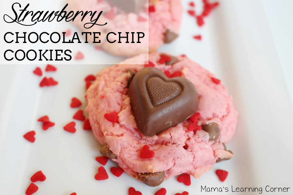 Strawberry Chocolate Chip Cookies - Mamas Learning Corner Strawberry Chocolate Chip Cookies