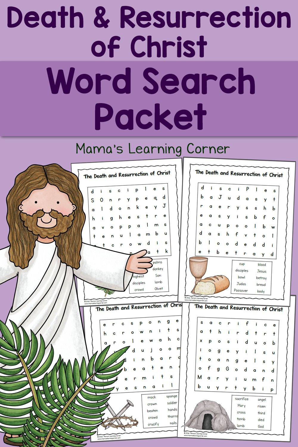 The Death and Resurrection of Christ Word Searches - Mamas Learning Corner