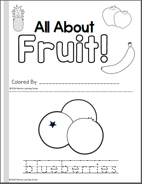 Fruit Coloring Pages - Mamas Learning Corner