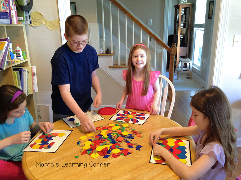 Pattern Block Mats - Mamas Learning Corner Pattern Block Mats