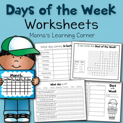 Days of the Week Worksheets - Mamas Learning Corner