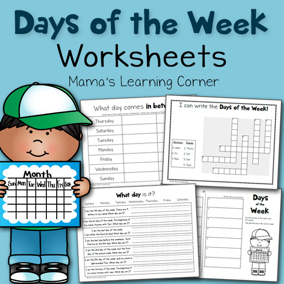 Days of the Week Worksheets - Mamas Learning Corner