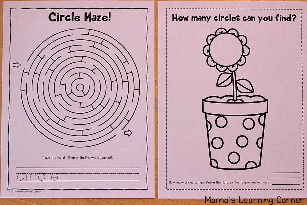 Circle Worksheets For Preschool And Kindergarten Mamas Learning Corner