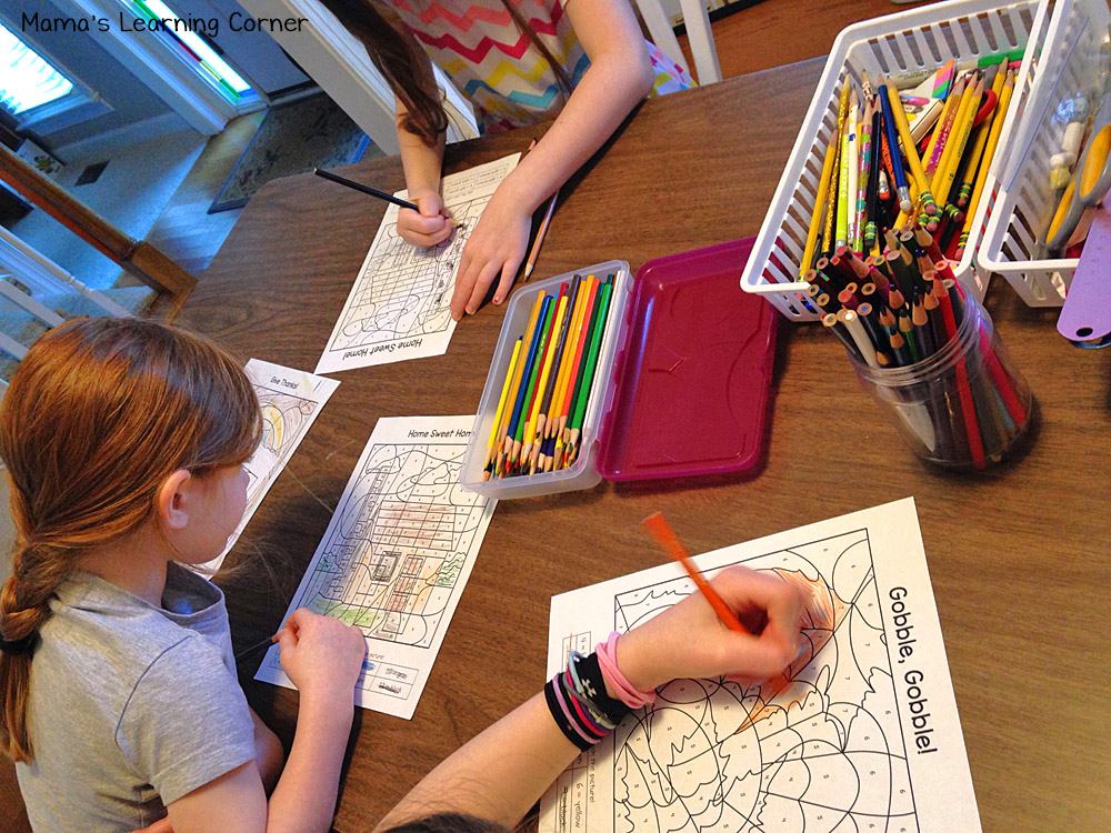 Thanksgiving Color By Number Worksheets - Mamas Learning Corner Thanksgiving Color By Number Worksheets