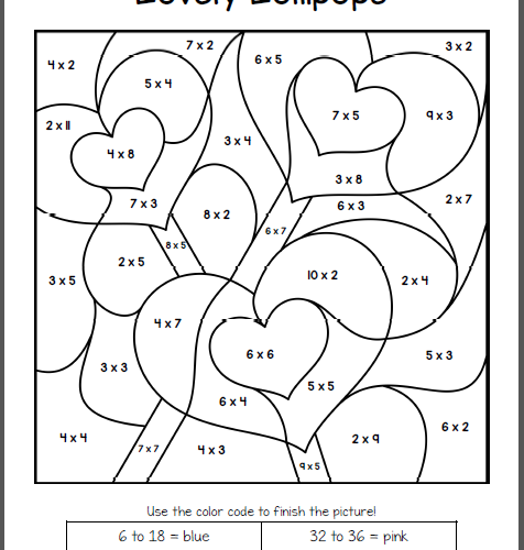 Multiplication Worksheets u00bb Color By Number Multiplication ...