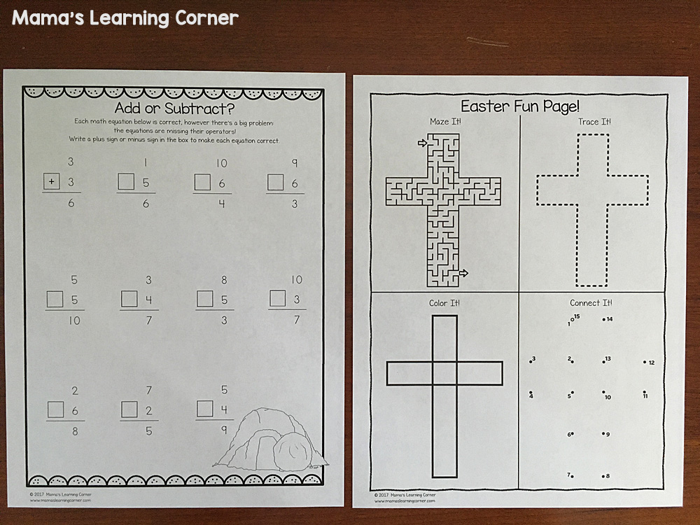 Christian Easter Worksheets for Kindergarten and First Grade - Mamas