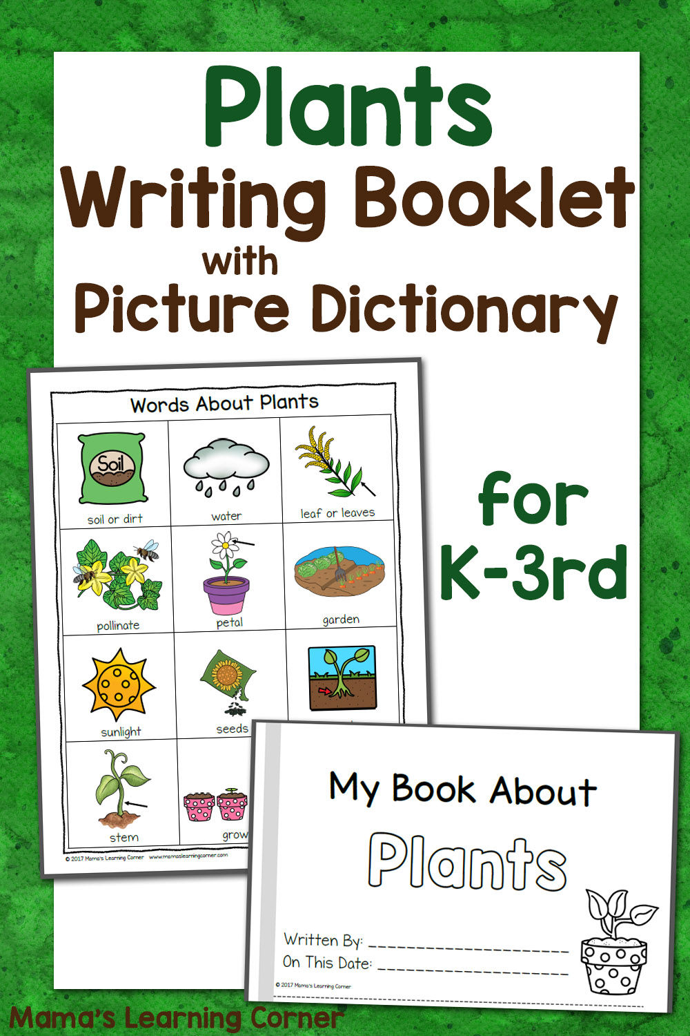 Plants Writing Booklet with Picture Dictionary - Mamas Learning Corner