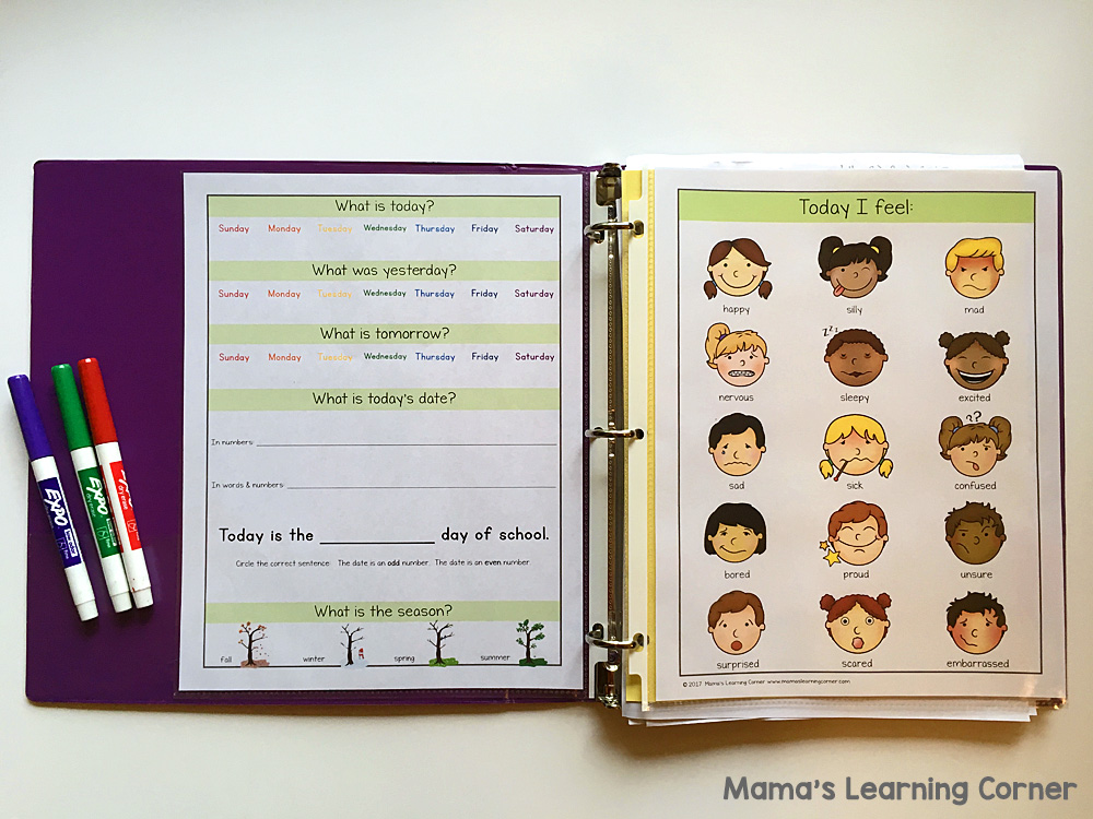 Kindergarten Calendar Notebook : Kindergarten first grade calendar notebook mamas Kindergarten Calendar Notebook : Kindergarten first grade calendar notebook mamas