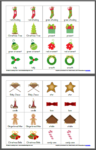 Christmas Match Game - Mamas Learning Corner
