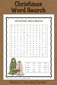 Christmas Word Search: Free printable