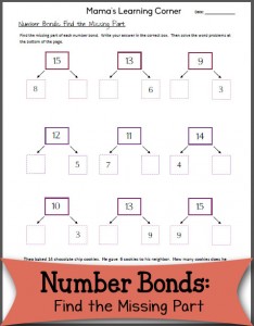 Number Bonds: Find the Missing Part