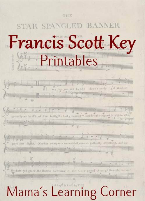 Francis Scott Key Printables and Unit Study Helps for 1st-2nd Graders