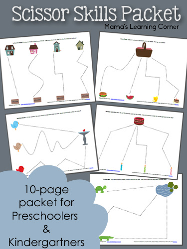 10-page packet of Preschool Scissor Skills