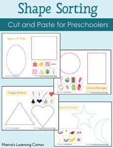 Shape Sorting Worksheet Packet - Mamas Learning Corner
