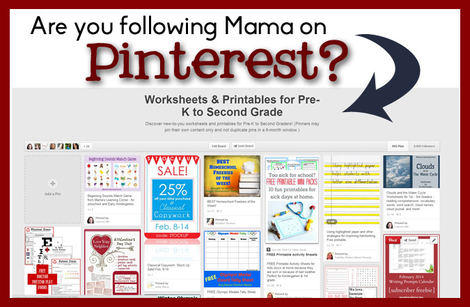 Worksheets & Printables for Pre-K to Second Grade Pinterest Board