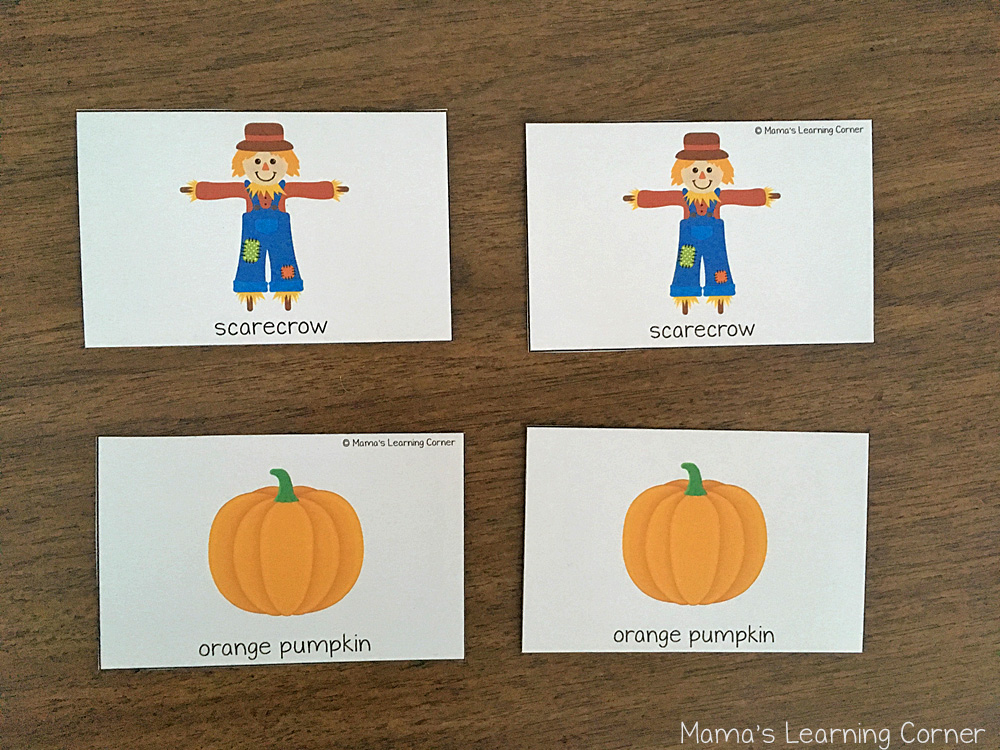 Fall Match Game Cards