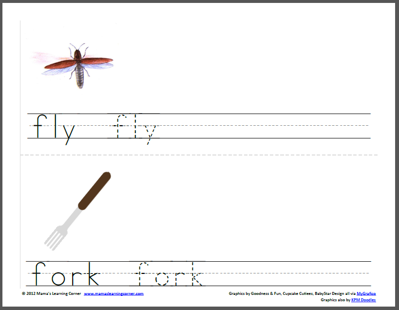 My Letter Book Letter F Mamas Learning Corner My Letter Book Letter F Mamas Learning Corner