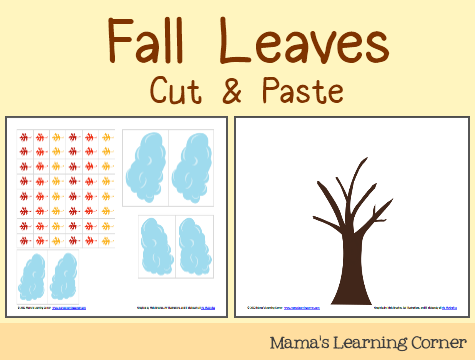 Cut & Paste: Fall Leaves - Mamas Learning Corner