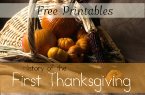 History of First Thanksgiving Worksheets and Unit Study Resources