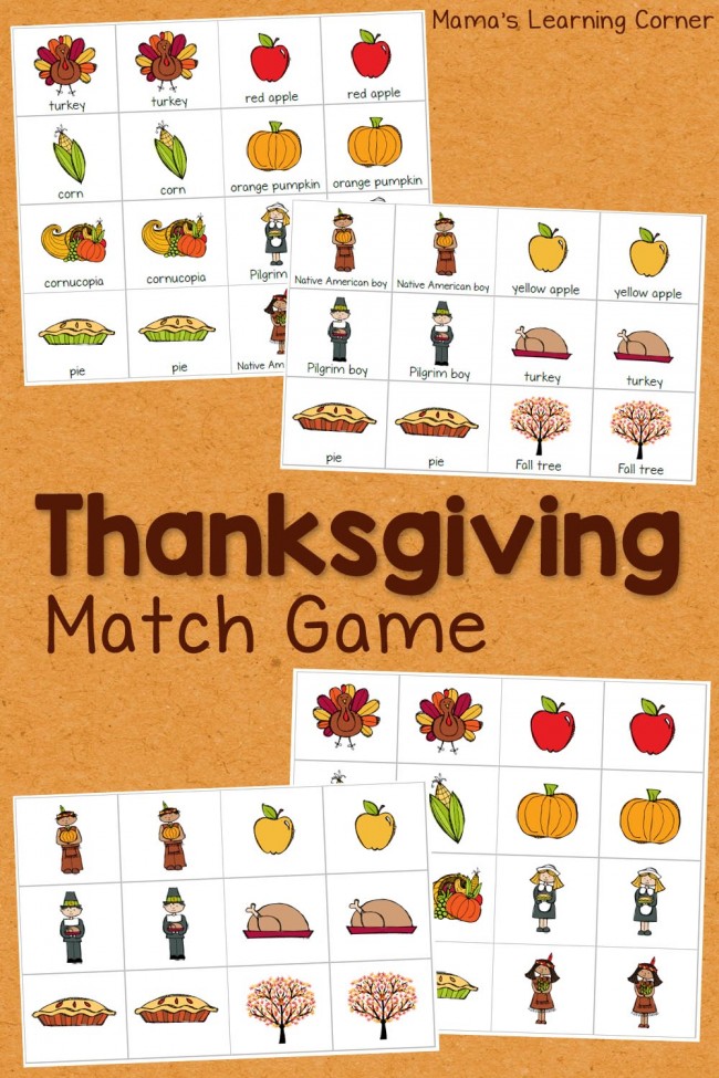 Thanksgiving Match Game