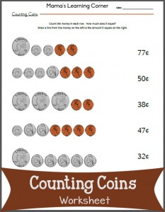 Counting Coins Worksheet