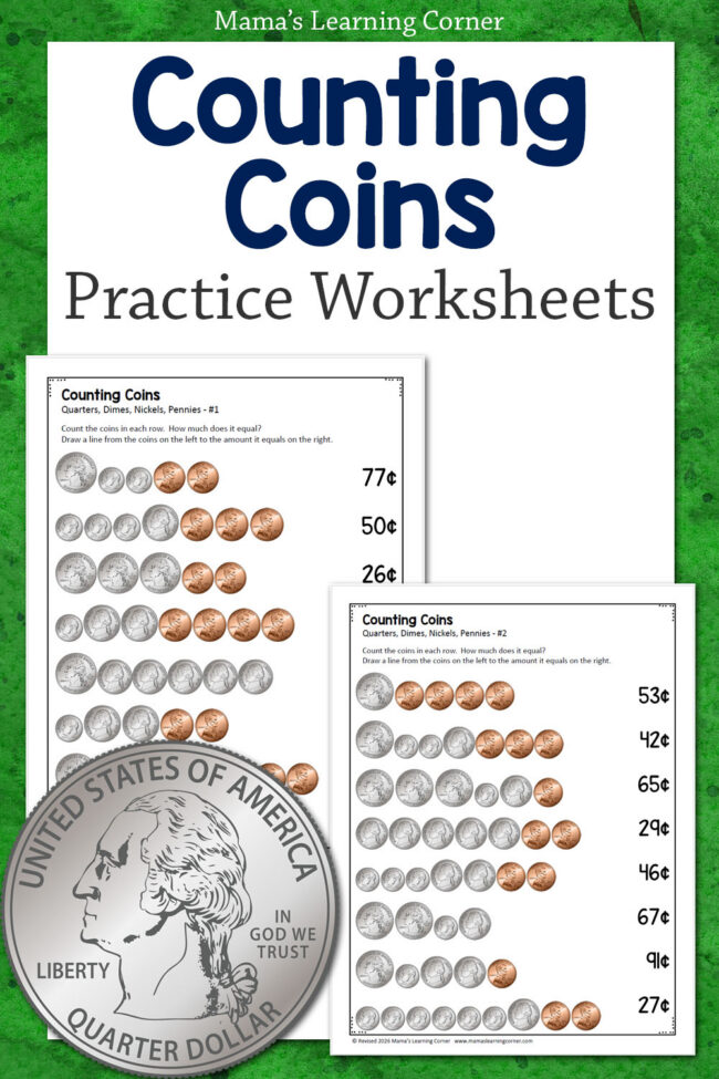 Counting Coins Worksheet Packet Revised - Mamas Learning Corner counting coins worksheet printable