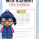 December Calendar Worksheet