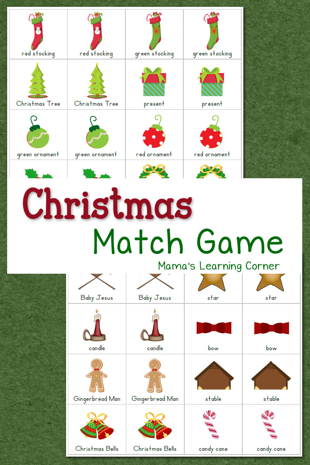 Free Printable Christmas Matching Games