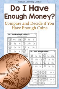Free Do I Have Enough Money Worksheet for kids