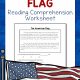 The American Flag Reading Comprehension Worksheet